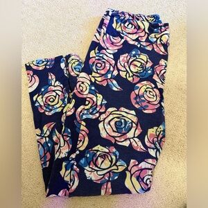 Floral Patterned Leggings, T/C, GUC